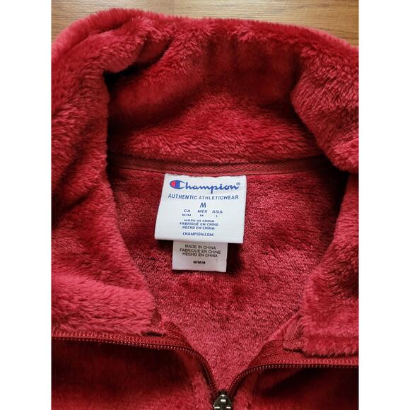 Boston College Champion Fleece VTG Full Zip Men’s Size Medium Burgundy - Picture 3 of 8